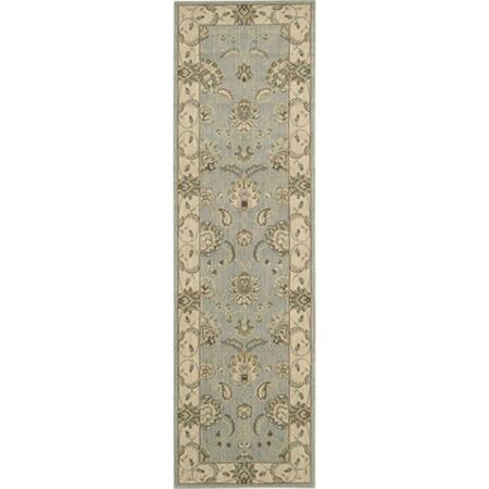 NOURISON Persian Empire Area Rug Collection Aqua 2 ft 3 in. x 8 ft Runner 99446252579